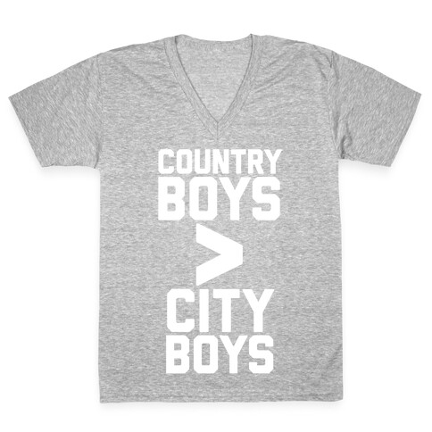 Country Boys > City Boys V-Neck Tee Shirt