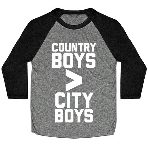 Country Boys > City Boys Baseball Tee