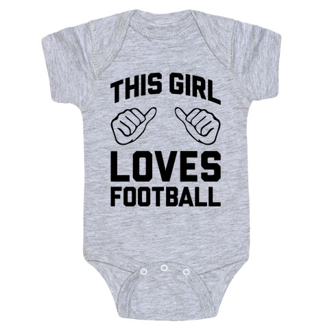 This Girl Loves Football Baby One-Piece