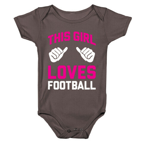 This Girl Loves Football Baby One-Piece