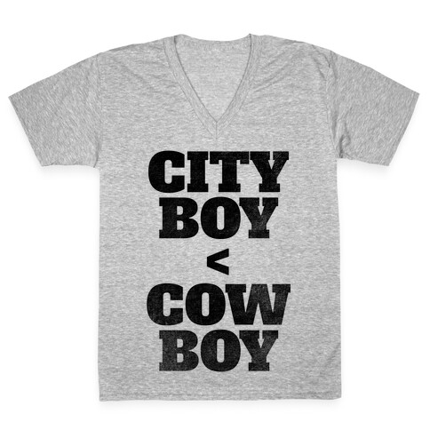 City Boy < Cowboy V-Neck Tee Shirt