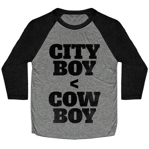 City Boy < Cowboy Baseball Tee