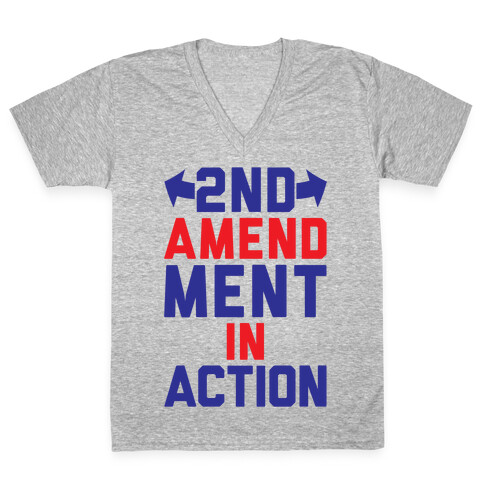 2nd Amendment In Action V-Neck Tee Shirt