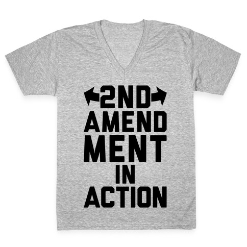 2nd Amendment In Action V-Neck Tee Shirt
