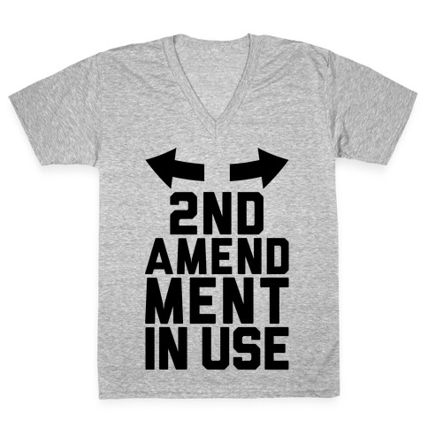 2nd Amendment In Use V-Neck Tee Shirt