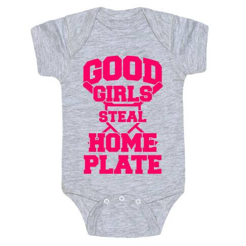 Good Girls Steal Home Plate Baby One-Piece