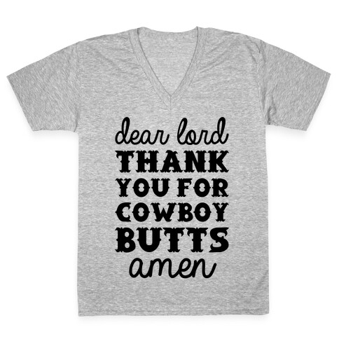 Cowboy Butts V-Neck Tee Shirt