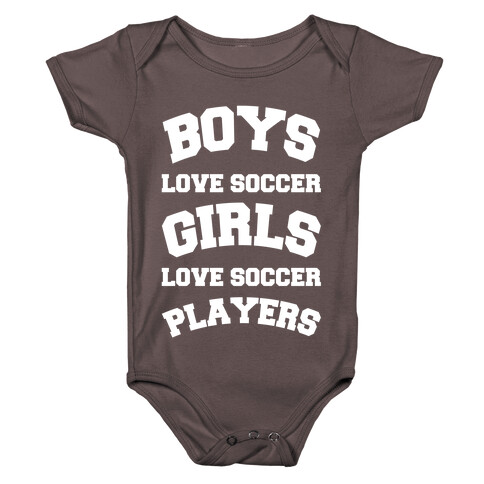 Boys and Girls Love Soccer Baby One-Piece