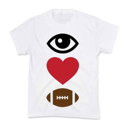 Eye Love Football Kids T-Shirt