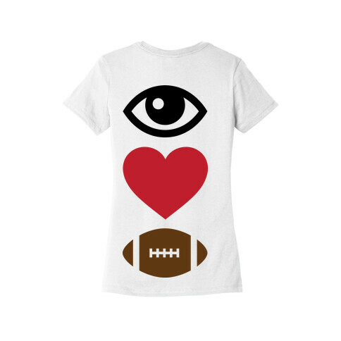 Eye Love Football Womens T-Shirt