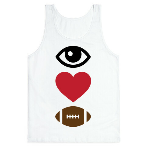 Eye Love Football Tank Top