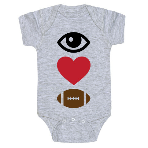 Eye Love Football Baby One-Piece