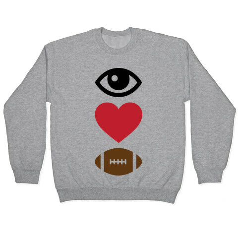 Eye Love Football Pullover