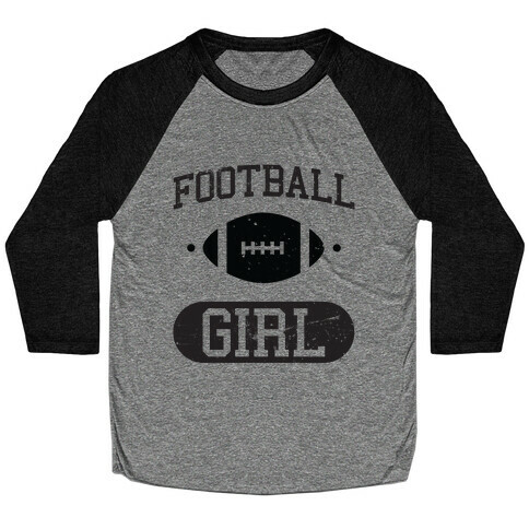 Football Girl Baseball Tee