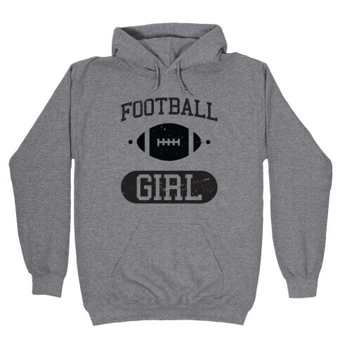 Football Girl Hooded Sweatshirt