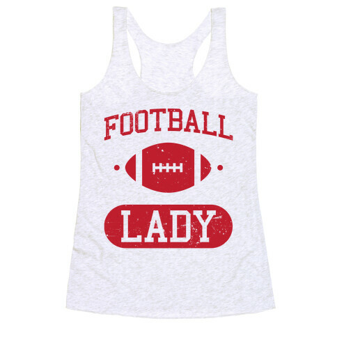 Football Lady Racerback Tank Top