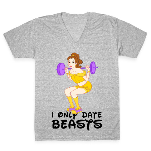 I Only Date Beasts Parody V-Neck Tee Shirt