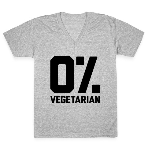 0% Vegetarian V-Neck Tee Shirt