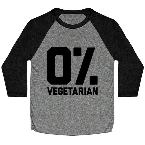 0% Vegetarian Baseball Tee