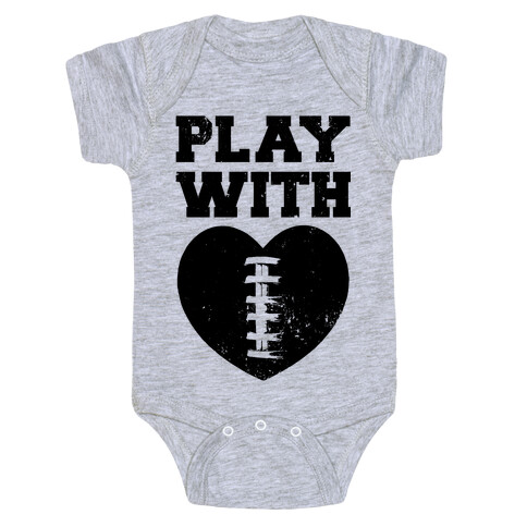 Play With Heart (Football) Baby One-Piece