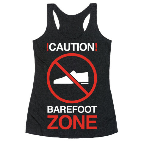 !Caution! Barefoot Zone Racerback Tank Top
