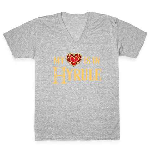 My (Heart) is in Hyrule V-Neck Tee Shirt