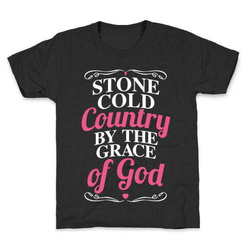 Stone Cold Country By The Grace Of God Kids T-Shirt