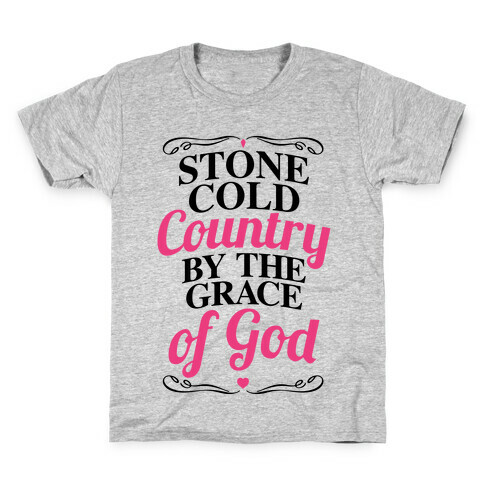 Stone Cold Country By The Grace Of God Kids T-Shirt