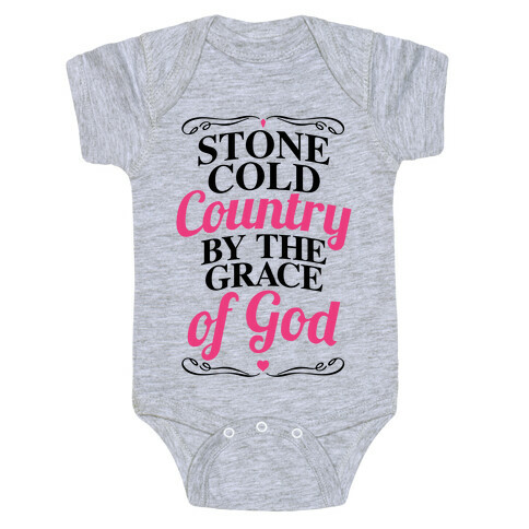 Stone Cold Country By The Grace Of God Baby One-Piece