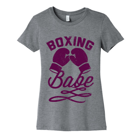 Boxing Babe (Vintage) Womens T-Shirt