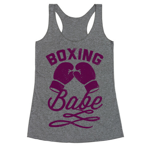 Boxing Babe (Vintage) Racerback Tank Top