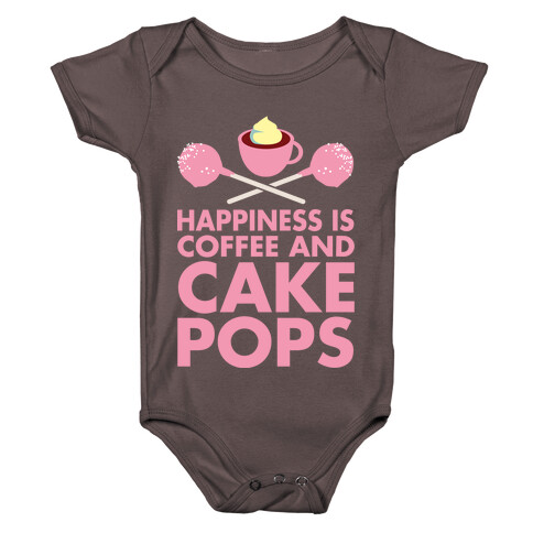 Happiness is Coffee and Cakepops Baby One-Piece