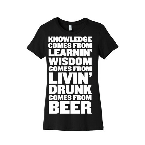 Drunk Comes From BEER!  Womens T-Shirt