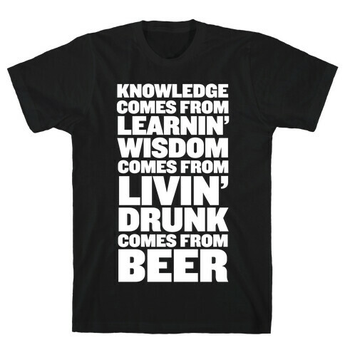Drunk Comes From BEER!  T-Shirt