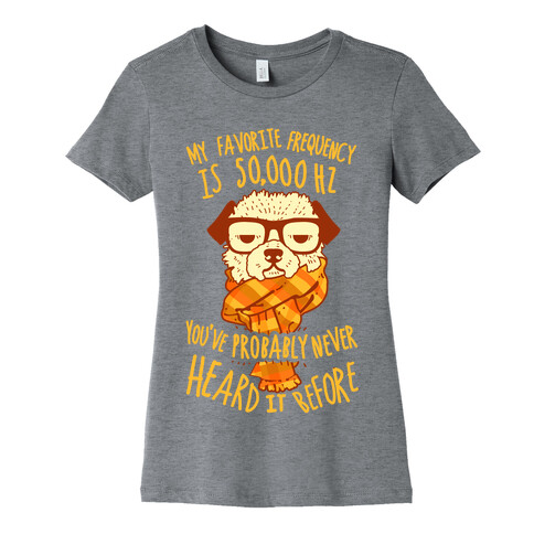 Hipster Dog Womens T-Shirt