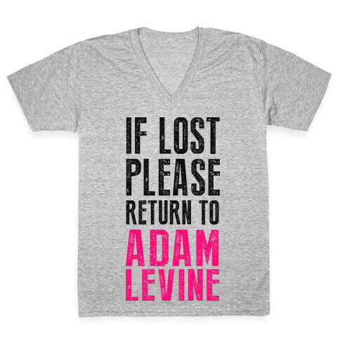If Lost Return To Adam Levine V-Neck Tee Shirt