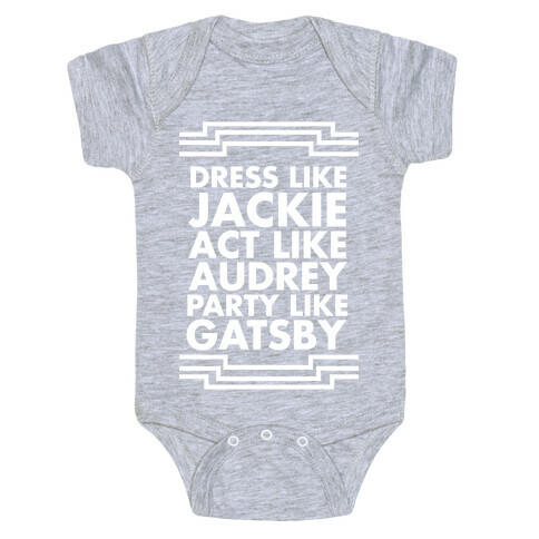 Party Like Gatsby Baby One-Piece