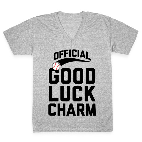 Baseball Good Luck Charm V-Neck Tee Shirt