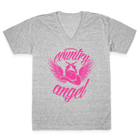 Country Angel V-Neck Tee Shirt