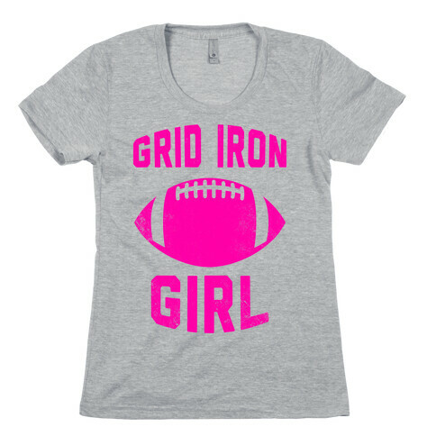 Grid Iron Girl Womens T-Shirt