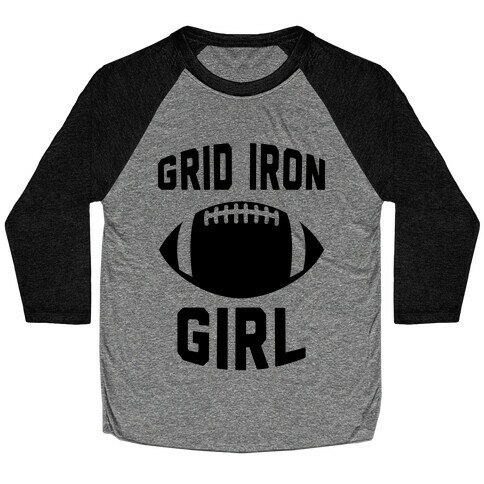 Grid Iron Girl Baseball Tee