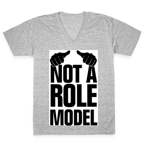 Not a Role Model (Thumbs Up) V-Neck Tee Shirt