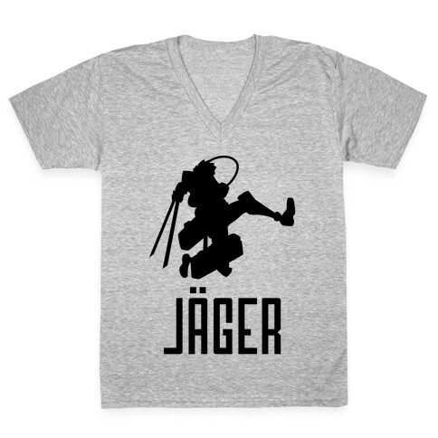 Eren Jaeger Silhouette V-Neck Tee Shirt