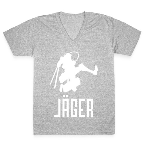 Eren Jaeger Silhouette V-Neck Tee Shirt