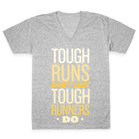 Tough Runners (Gold) V-Neck Tee Shirt