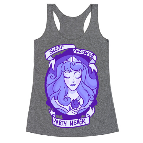 Sleep Forever, Party Never Racerback Tank Top