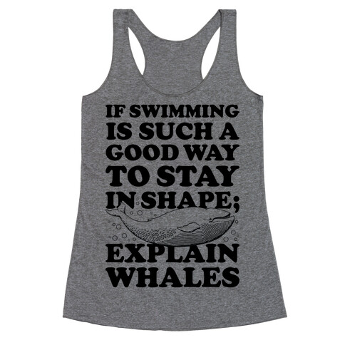 Explain Whales Racerback Tank Top