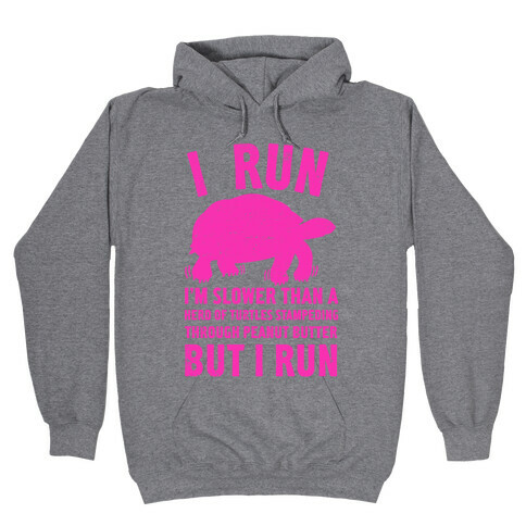 I Run Slower Than A Herd Of Turtles Hooded Sweatshirt