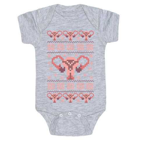 Uterus Sweater Pattern Baby One-Piece