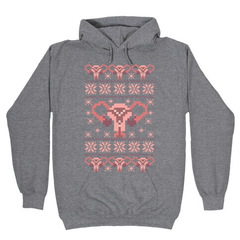 Uterus Sweater Pattern Hooded Sweatshirt